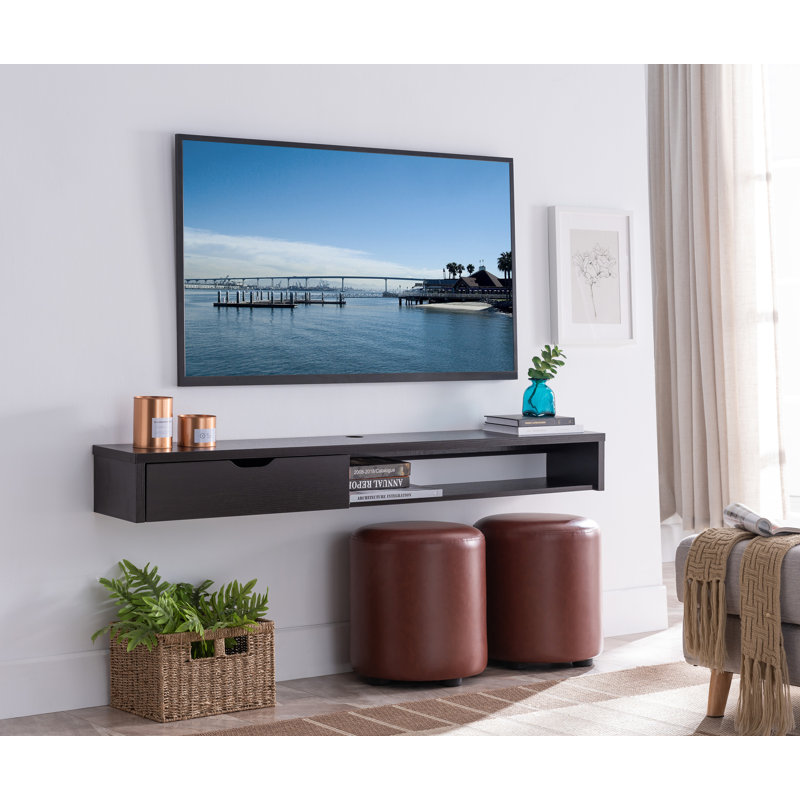 Ebern Designs Few Solid Wood Floating TV Stand for TVs up to 65 inches